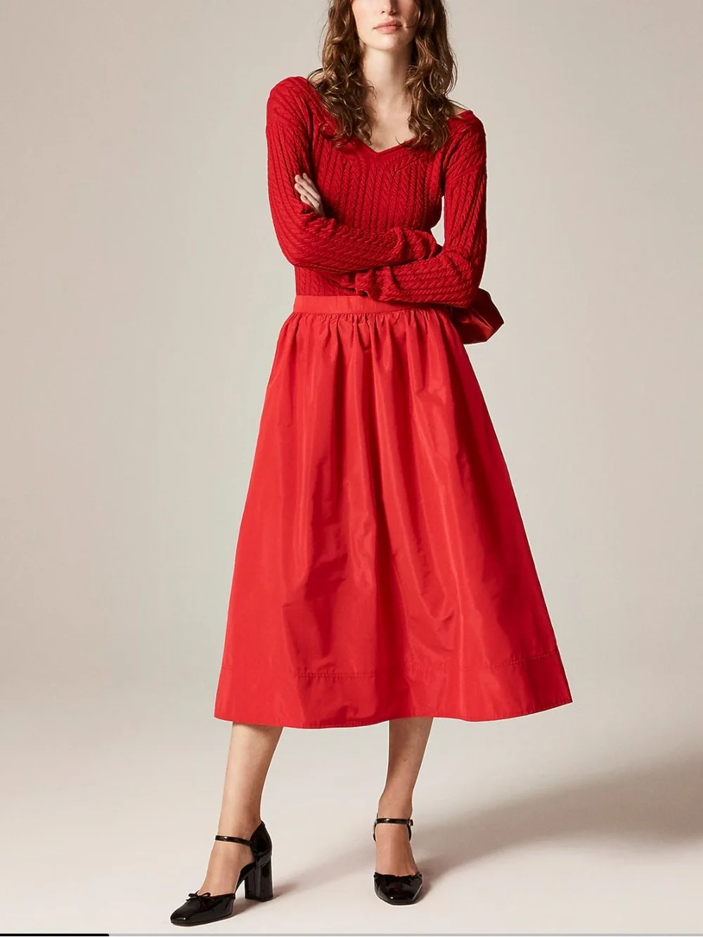 J.Crew Midi ball skirt in taffeta CM773
